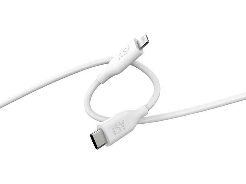 ISY Lade-/Datebkabel ICS-5000-WT-CL USB-C auf Lightning, 2m, Weiß