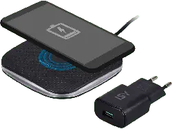 ISY Kabelloses Qi-Ladepad mit Kabelsatz, 10 Watt, Qi-zertifiziert (IWQ-1010 QW); Induktionsladegerät