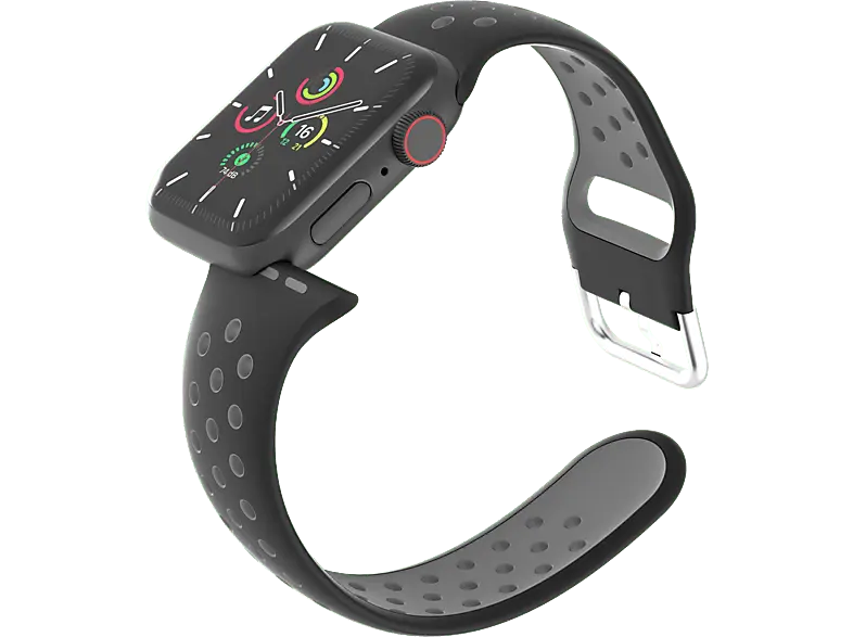 ISY Sportarmband ISB-1006 für Apple Watch 38/40/41mm, Schwarz/Grau