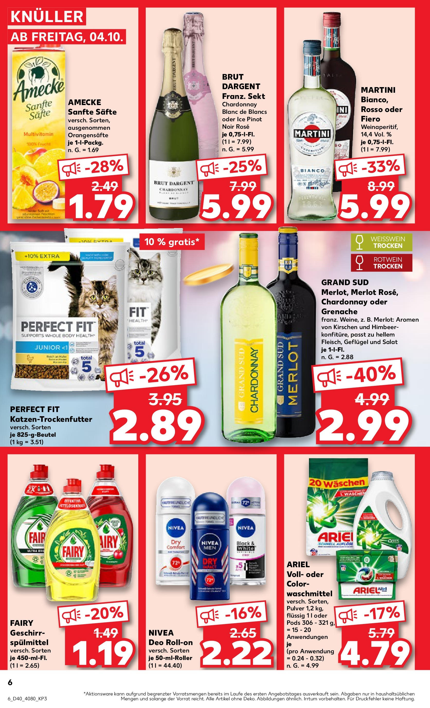 Kaufland Prospekt 	 (ab 04.10.2024) » Angebote Online zum Blättern | Seite: 6 | Produkte: Martini, Rotwein, Merlot, Kirschen