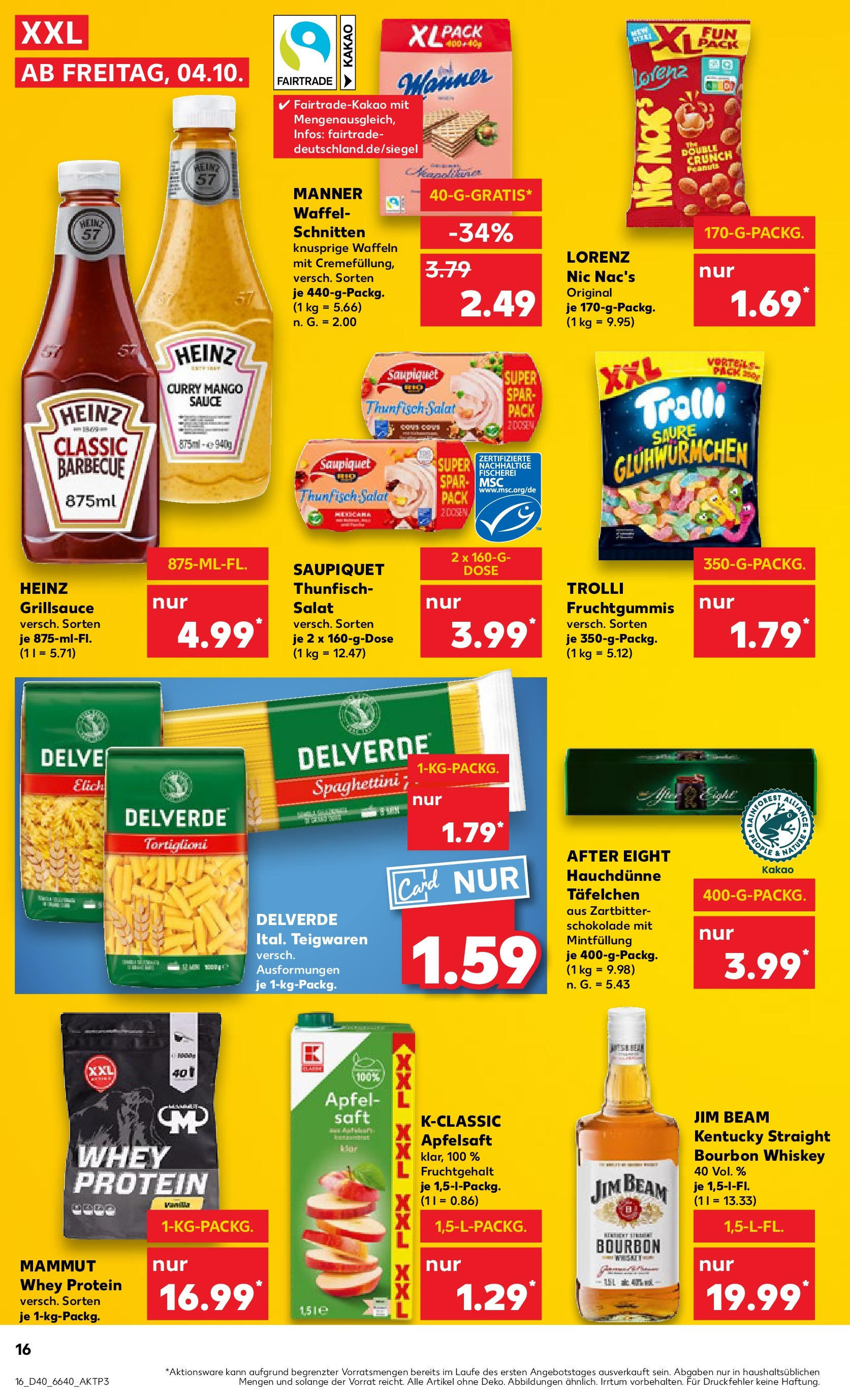 Kaufland - München (ab 04.10.2024) » Angebote Online zum Blättern | Seite: 16 | Produkte: Jim beam, Schokolade, Mango, Bourbon