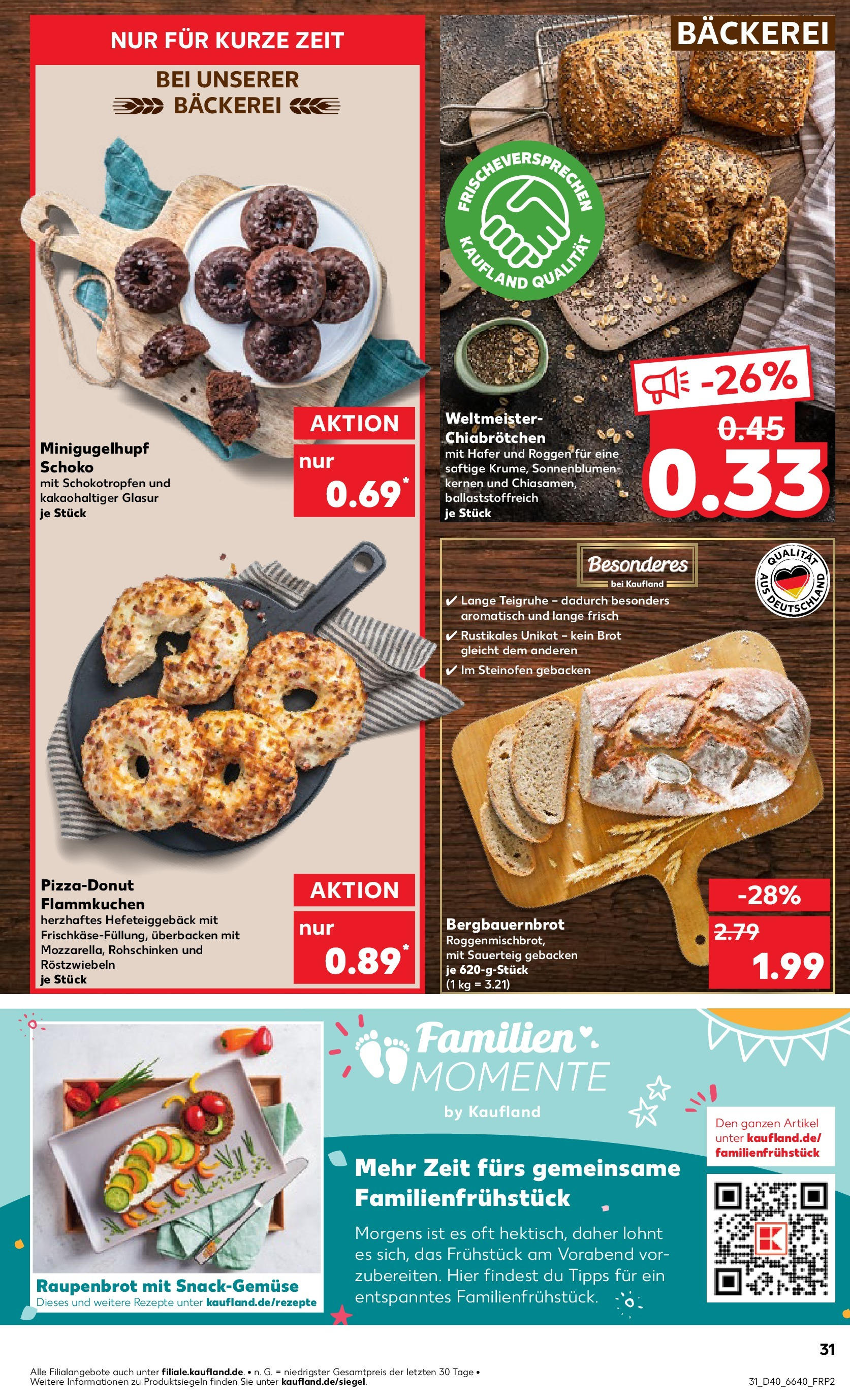 Kaufland Prospekt 	 (ab 04.10.2024) » Angebote Online zum Blättern | Seite: 31 | Produkte: Bäckerei, Brot