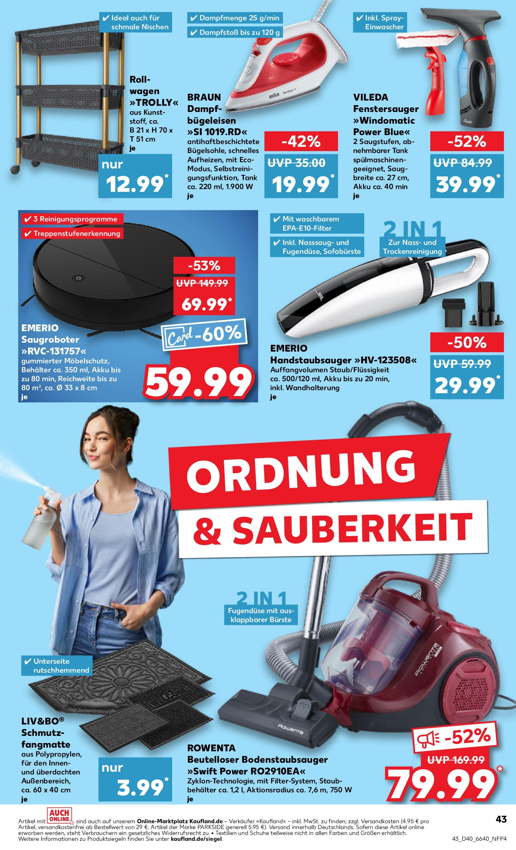 Kaufland Prospekt 	 (ab 04.10.2024) » Angebote Online zum Blättern | Seite: 43 | Produkte: Bügeleisen, Bürste