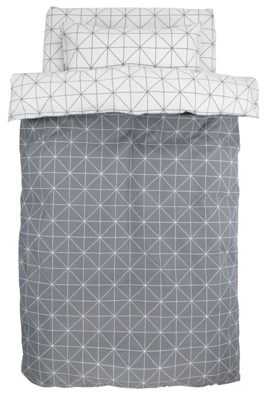 JYSK Спално бельо с чаршаф ATLA 140x200 сиво