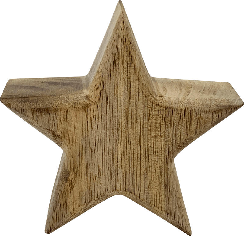 Dekorieren & Einrichten Holzstern, braun (10 cm)