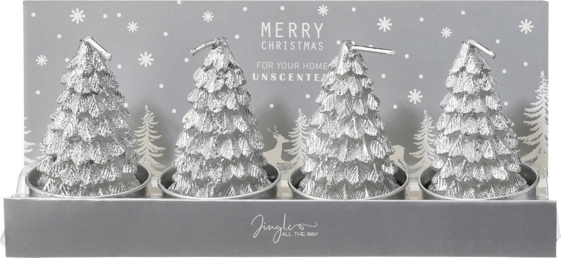 Dekorieren & Einrichten Lichter Motiv Weihnachtsbaum, silber