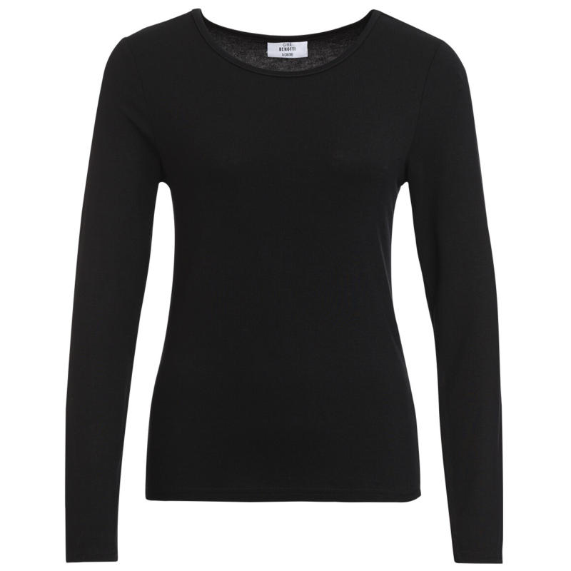 Damen Langarmshirt in Unifarben