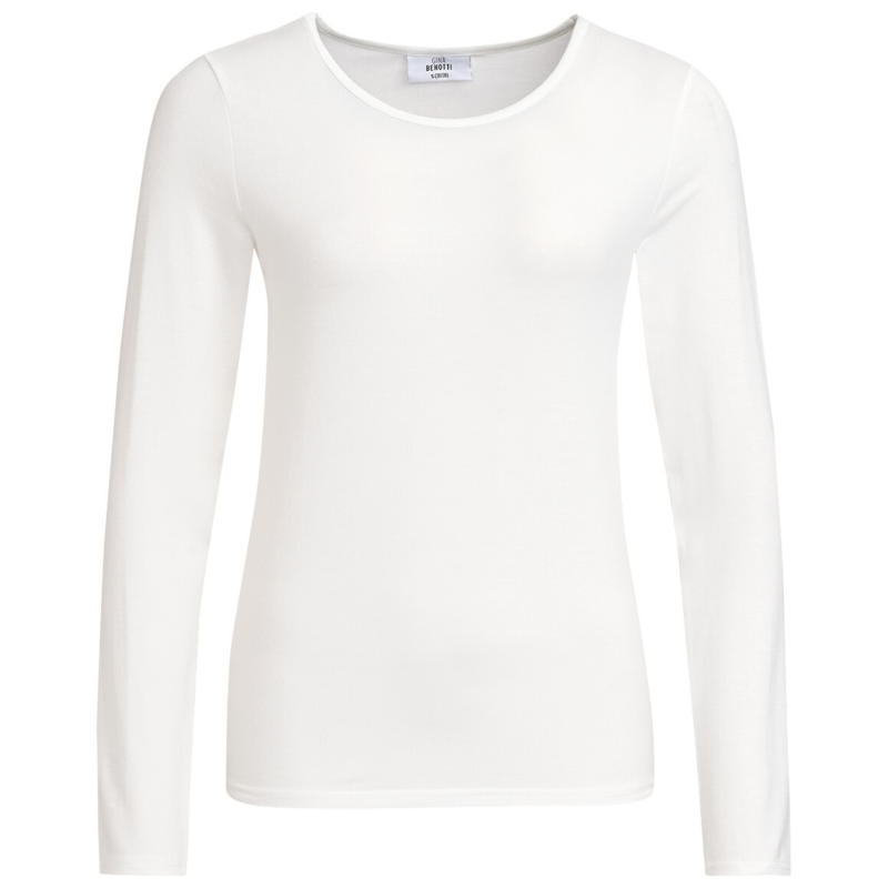 Damen Langarmshirt in Unifarben