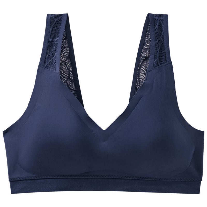 Damen Seamless-Bustier mit Spitzeneinsatz