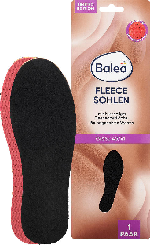 Balea Einlegesohlen Fleece Gr. 40/41 (1 Paar)