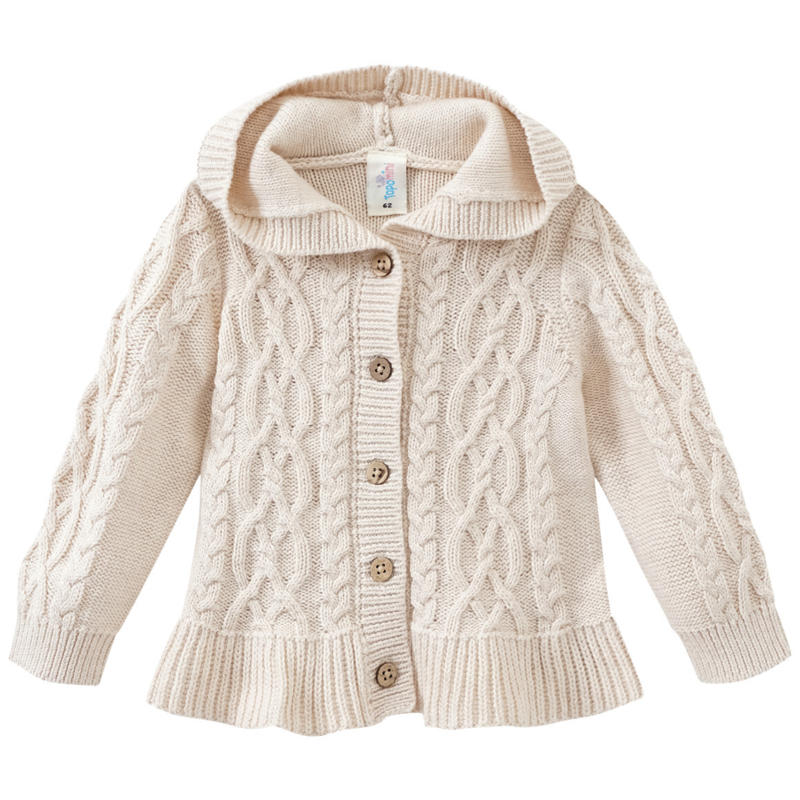 Newborn Strickjacke in Zopfstrickoptik