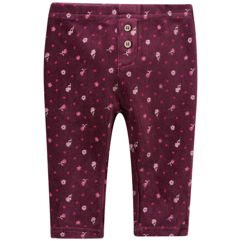 Baby Cordleggings mit Blümchen