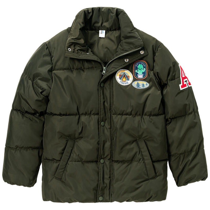 Jungen Winterjacke mit Aufnähern (Nur online)