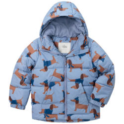 Jungen Pufferjacke mit Dackeln (Nur online)