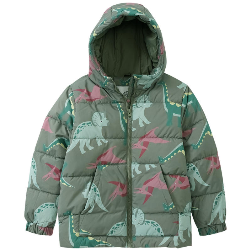 Jungen Pufferjacke mit Dinos (Nur online)