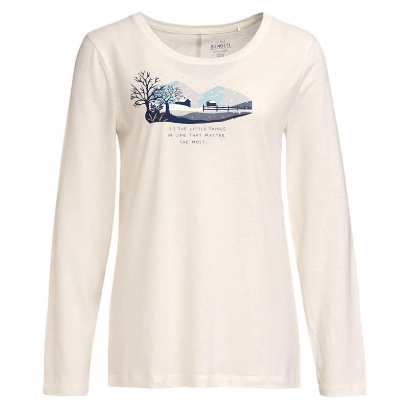 Damen Schlafshirt mit winterlichem Motiv