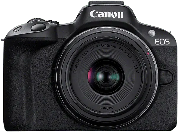 Canon EOS R50 Systemkamera Schwarz mit Objektiv RF-S 18-45mm f4.5-6.3 IS STM; Systemkamera Set