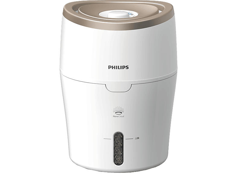 Philips HU4811/10 Series 2000 Luftbefeuchter mit hygienischer NanoCloud-Technologie Weiß, Champagner (Raumgröße: 38 m²); Luftbefeuchter mit hygienischer NanoCloud-Technologie