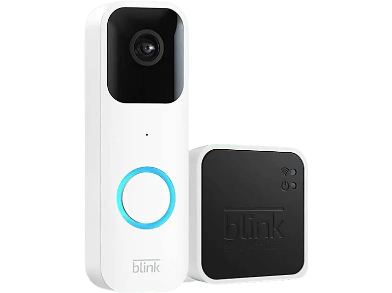 BLink Video Doorbell mit Sync Module 2, Bewegungserfassung, 2-Wege-Audio, Kabellos/Kabelgebunden, Weiß Türklingel; Video Türklingel