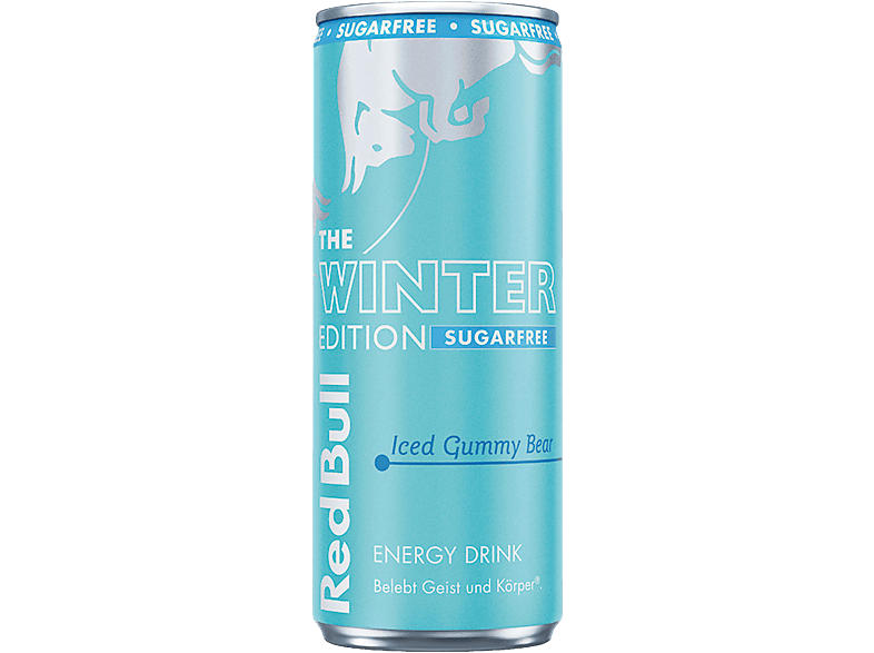 Red Bull 875226 Winter Edition, Iced Gummy Bear Sugarfree Energy Drink, 1x 0.25l