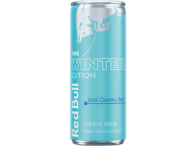 Red Bull 875225 Winter Edition, Iced Gummy Bear Energy Drink, 1x 0.25l