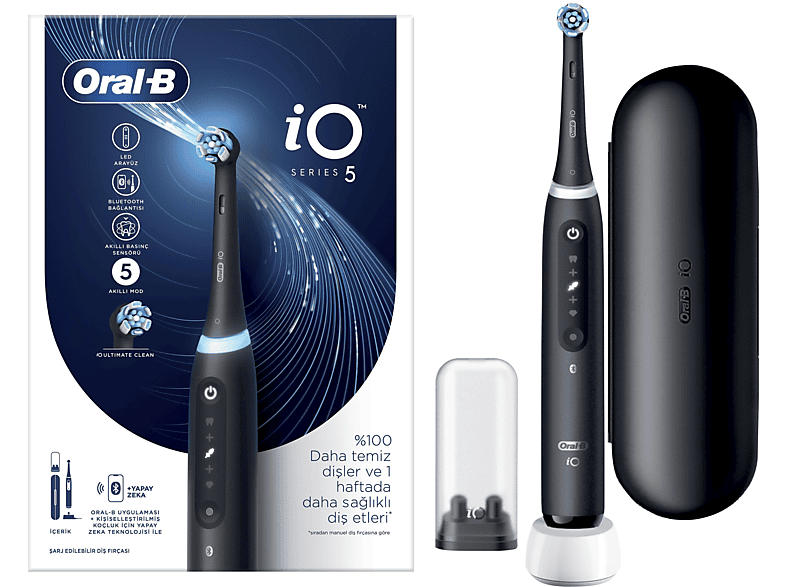 Oral-B iO Series 5 Elektrische Zahnbürste Matt Black