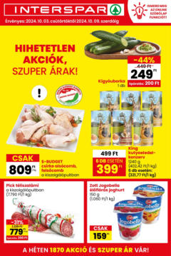 Interspar - Akciós újság Interspar megtekintése, amely érvényes 2024.10.03.-től