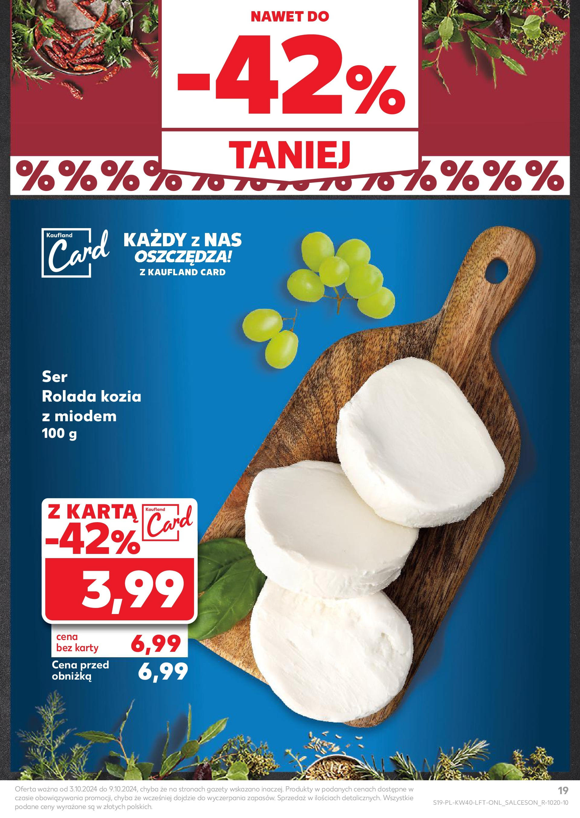 Kaufland gazetka od 03.10.2024 - od jutra PDF | Strona: 19 | Produkty: Karta, Rolada