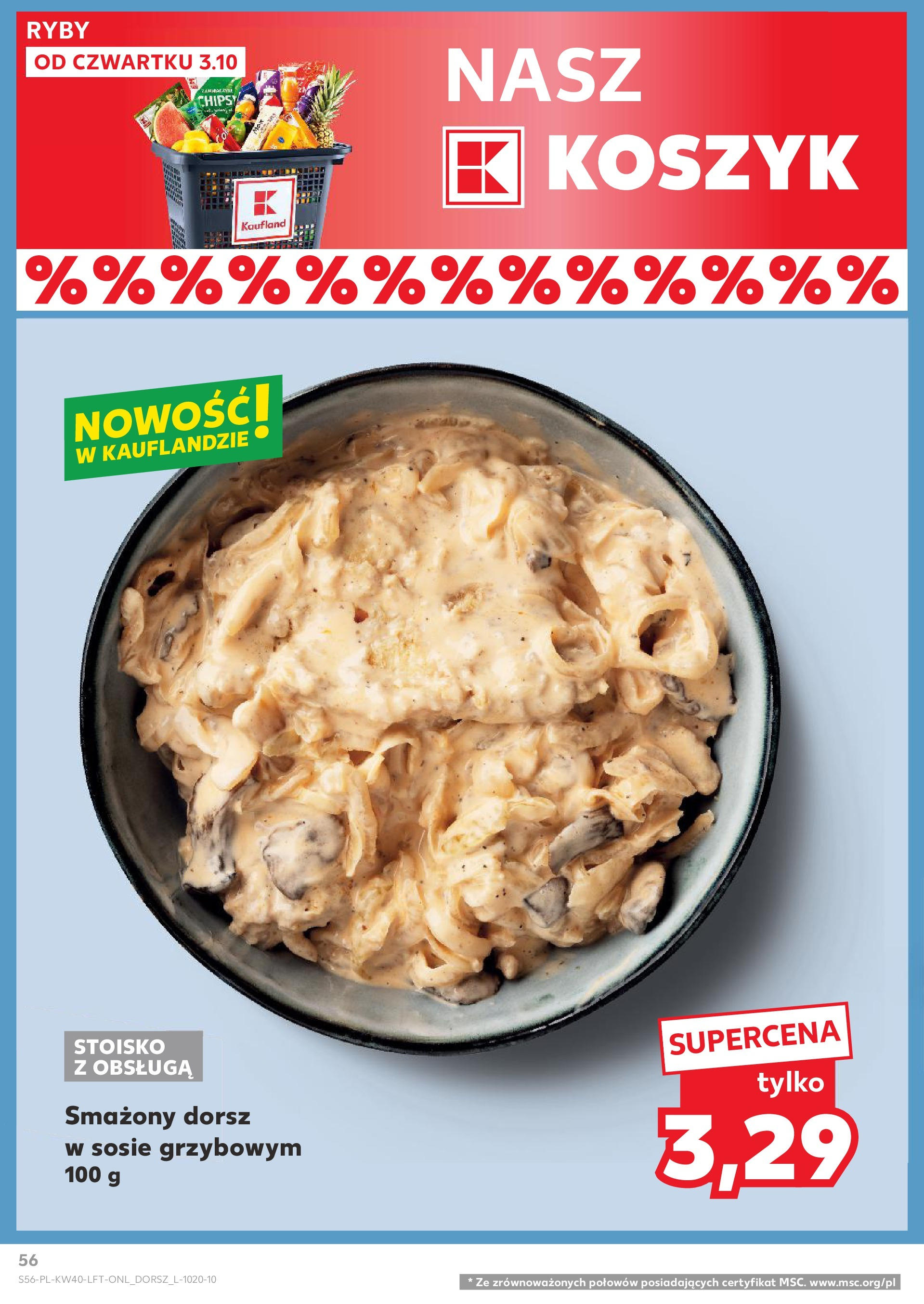 Kaufland gazetka od 03.10.2024 - od jutra PDF | Strona: 56 | Produkty: Dorsz, Ryby