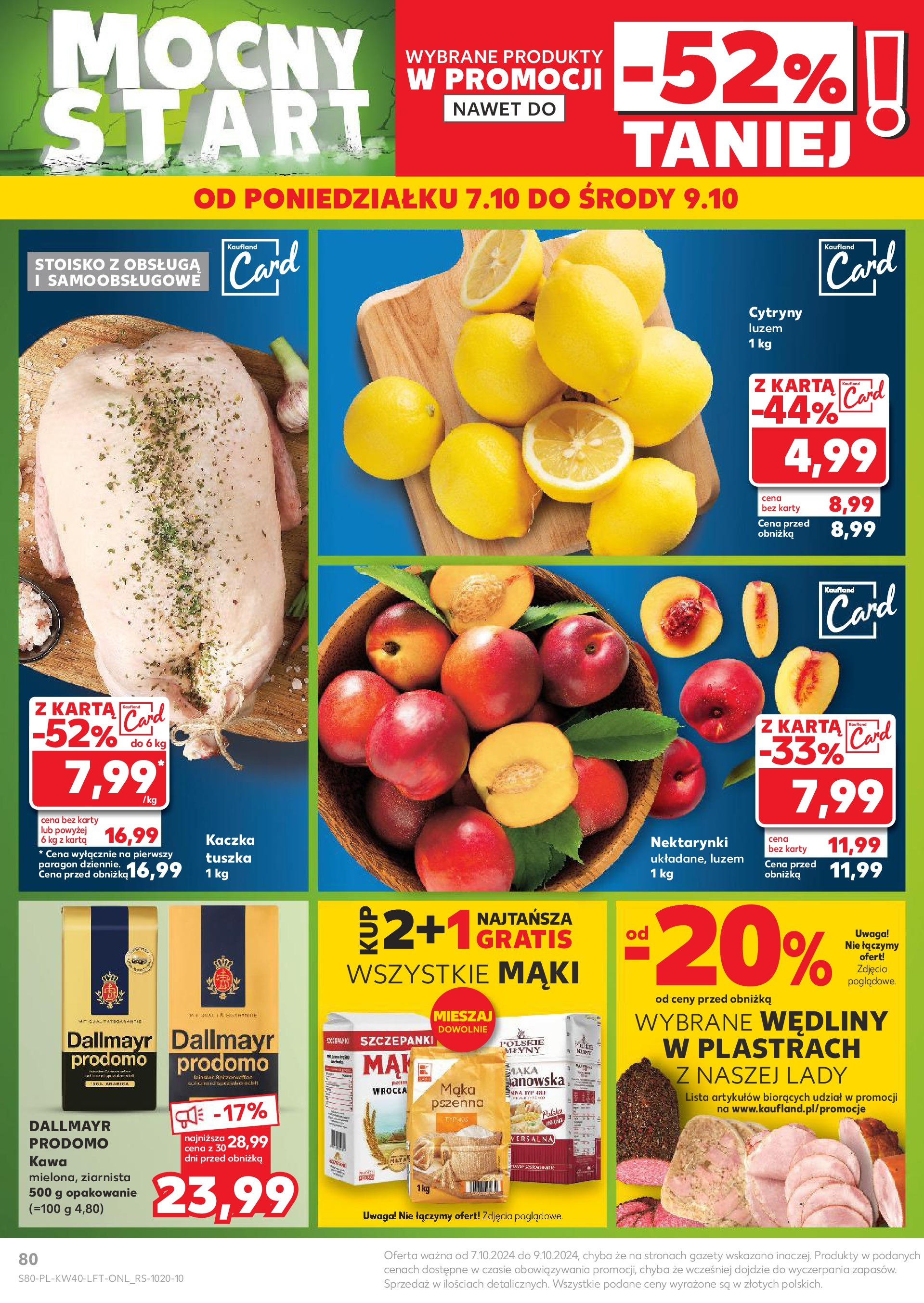 Kaufland gazetka od 03.10.2024 - od jutra PDF | Strona: 80 | Produkty: Karta, Kaczka, Cytryny, Kawa