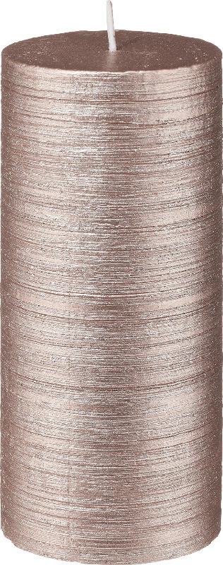 Dekorieren & Einrichten Kerze 150/70, Struktur metallic roségold