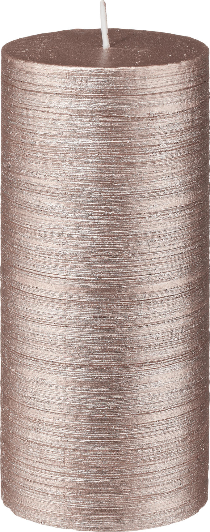 Dekorieren & Einrichten Kerze 150/70, Struktur metallic roségold