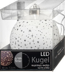 Dekorieren & Einrichten LED Kugel, Sternenglanz zum Hängen, weiß