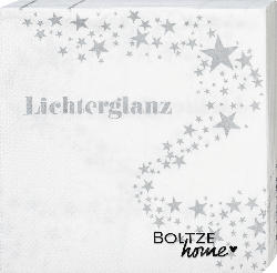 BOLTZE Servietten "Lichterglanz", weiß (33x33 cm)