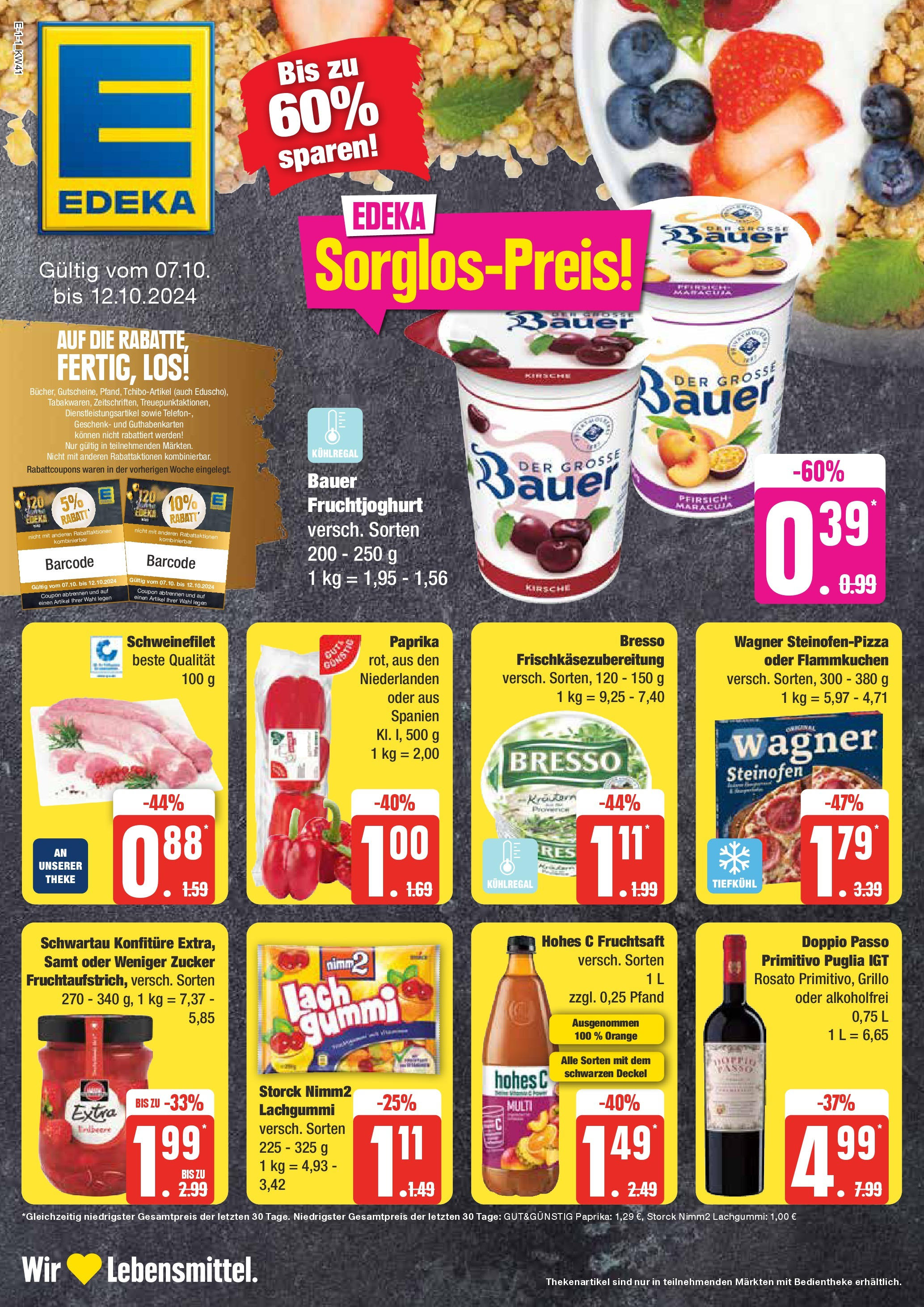 EDEKA Prospekt ab 07.10.2024 - Rostock, Hermannstraße 30 Online