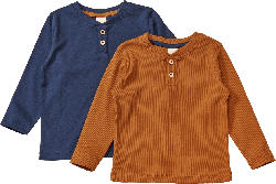 ALANA Langarmshirts, blau + braun, Gr. 104