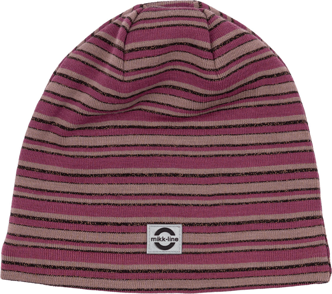 Mikk-Line Beanie mit Schurwolle, lila, Gr. 98/104