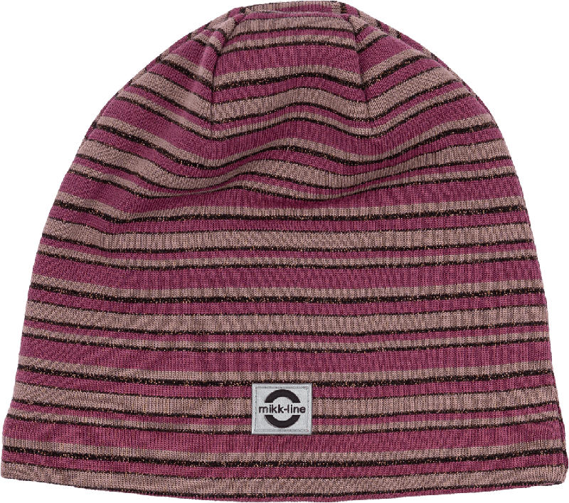 Mikk-Line Beanie mit Schurwolle, lila, Gr. 98/104