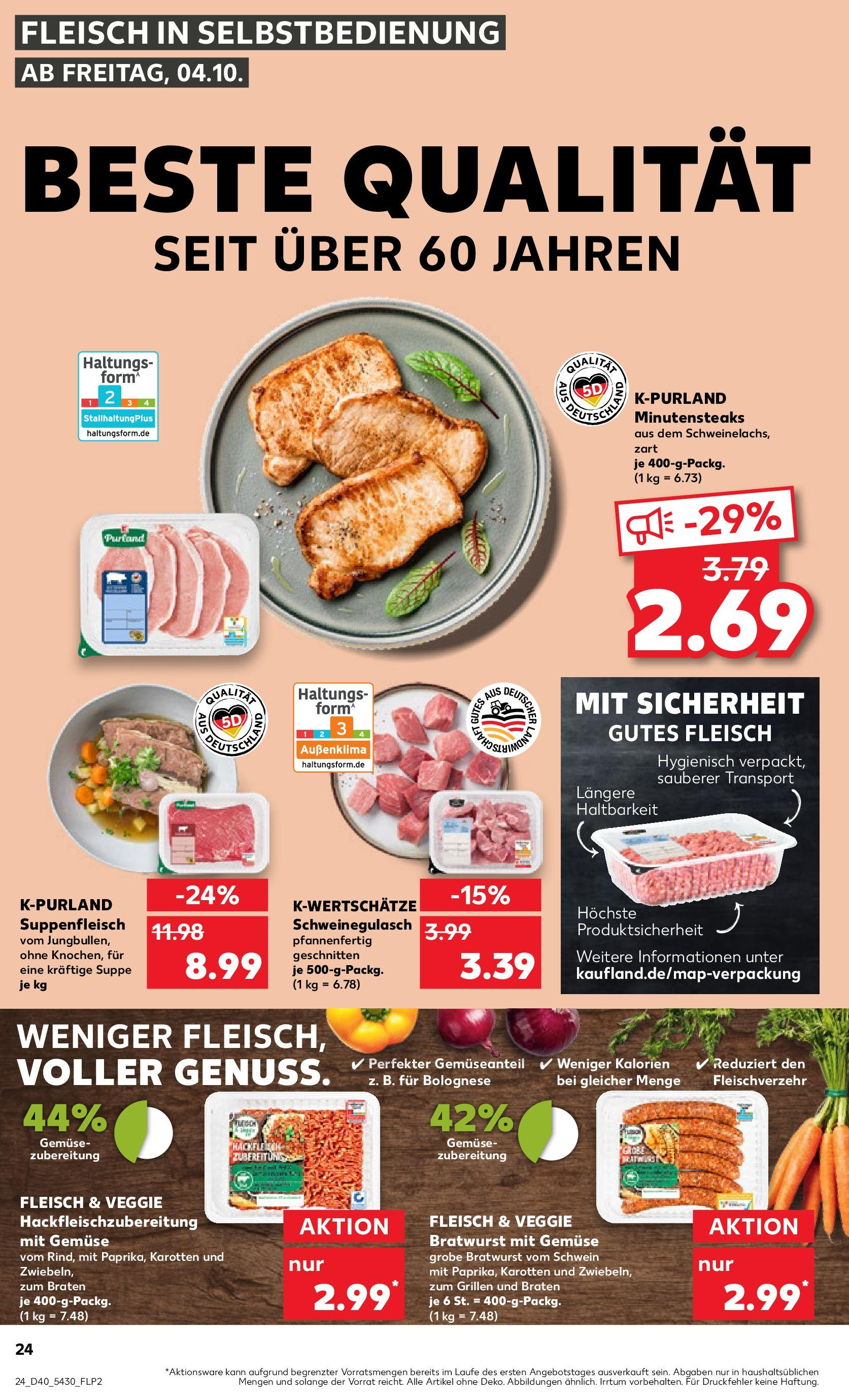 Kaufland - München (ab 04.10.2024) » Angebote Online zum Blättern | Seite: 24 | Produkte: Fleisch