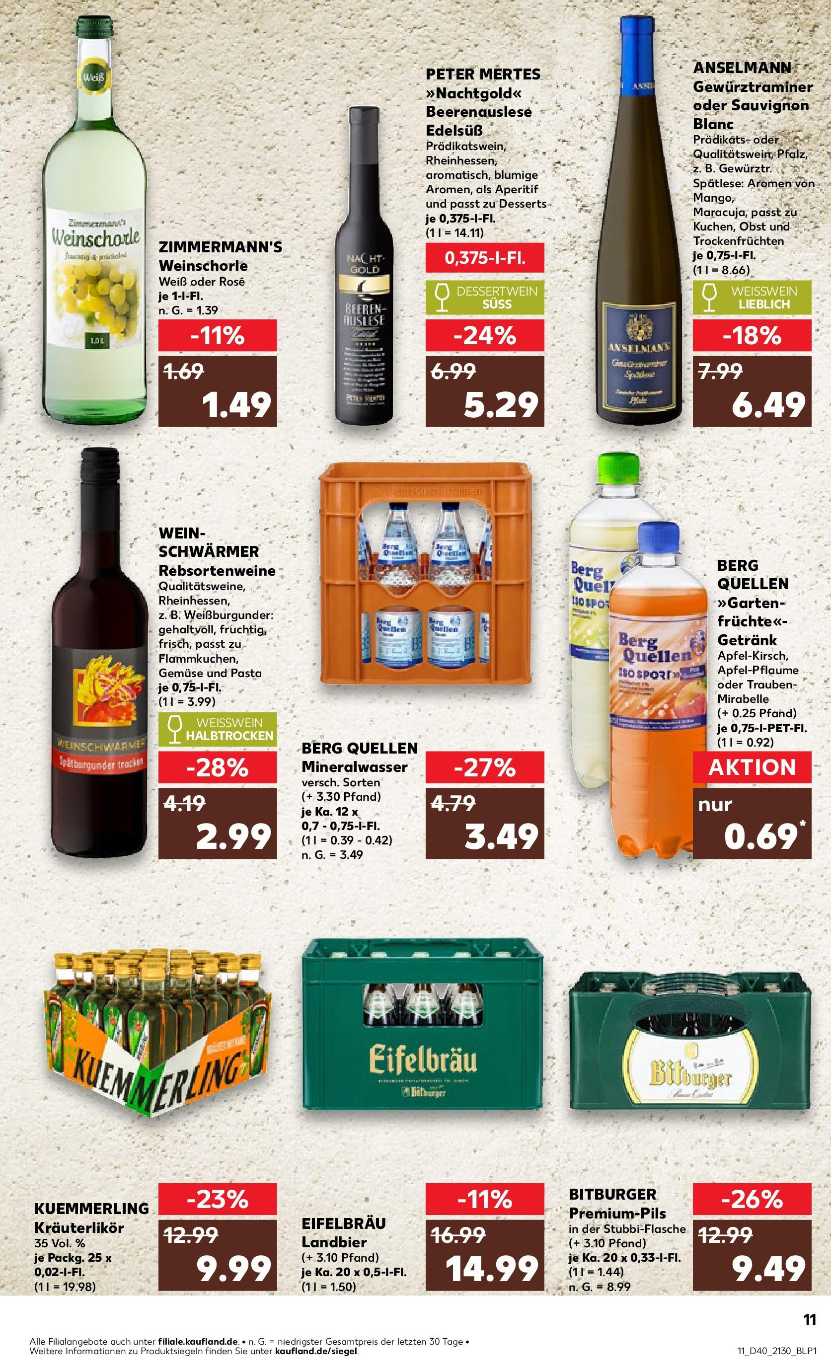 Kaufland Prospekt 	 (ab 04.10.2024) » Angebote Online zum Blättern | Seite: 11 | Produkte: Essig, Cevapcici, Tomaten, Mineralwasser