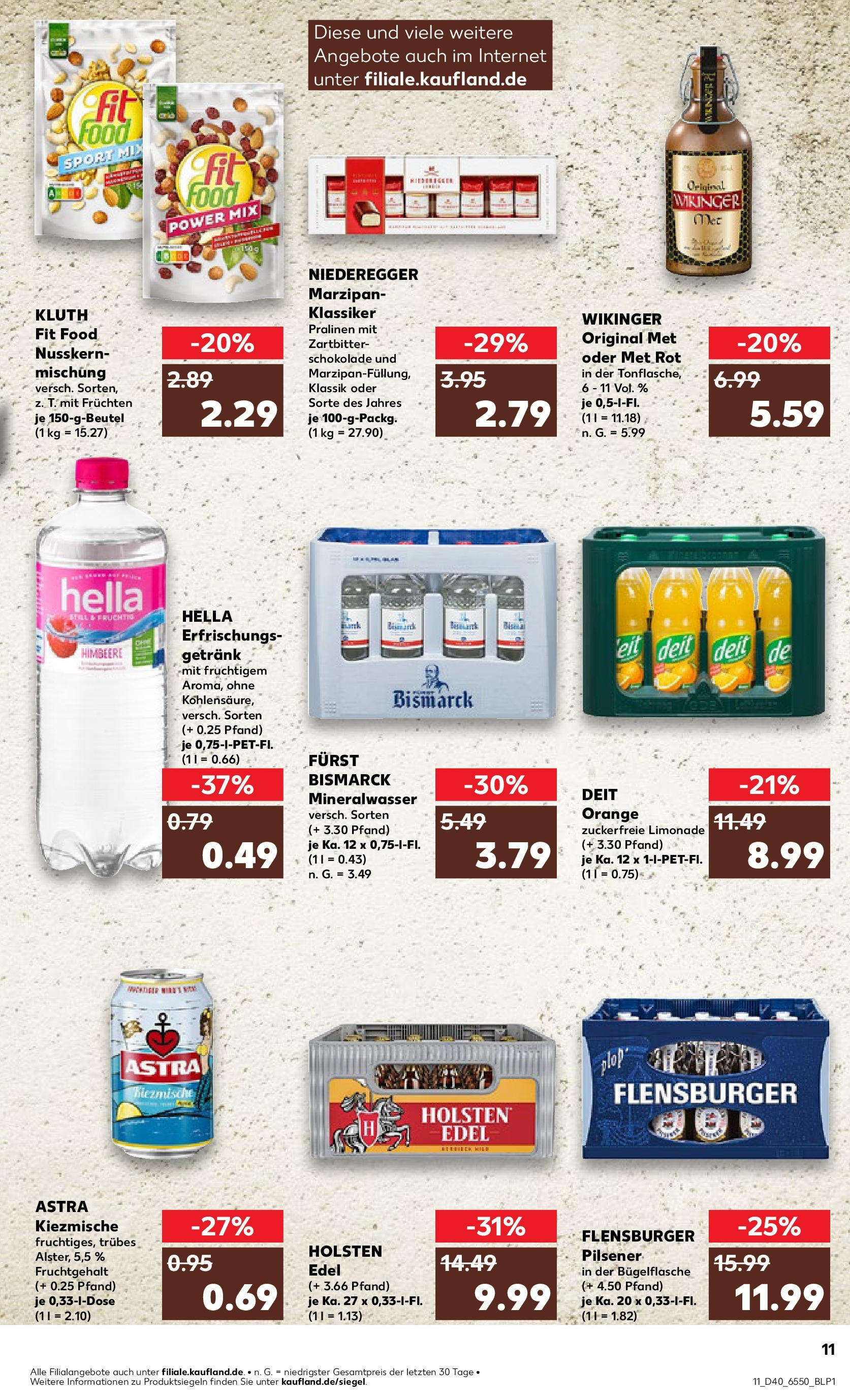 Kaufland - Kiel (ab 04.10.2024) » Angebote Online zum Blättern | Seite: 11 | Produkte: Holsten edel, Flensburger, Hella, Himbeere