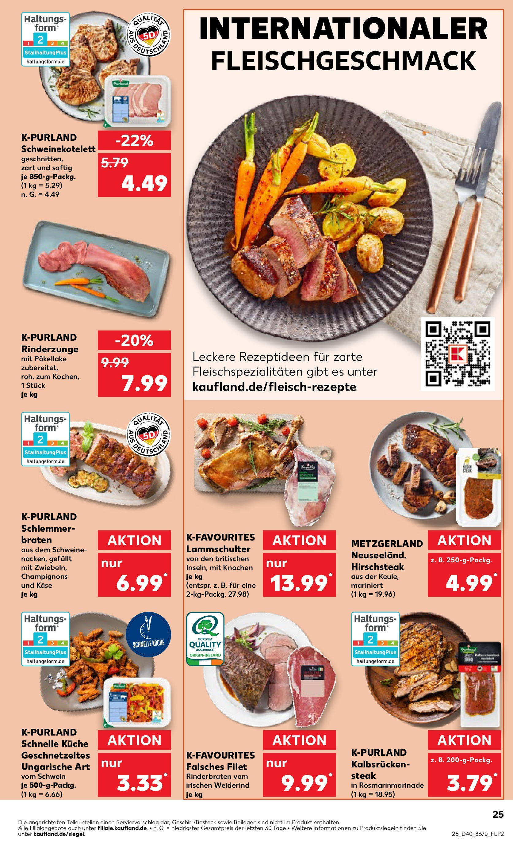 Kaufland - Speyer (ab 04.10.2024) » Angebote Online zum Blättern | Seite: 25 | Produkte: Käse, Champignons, Lachs, Steak