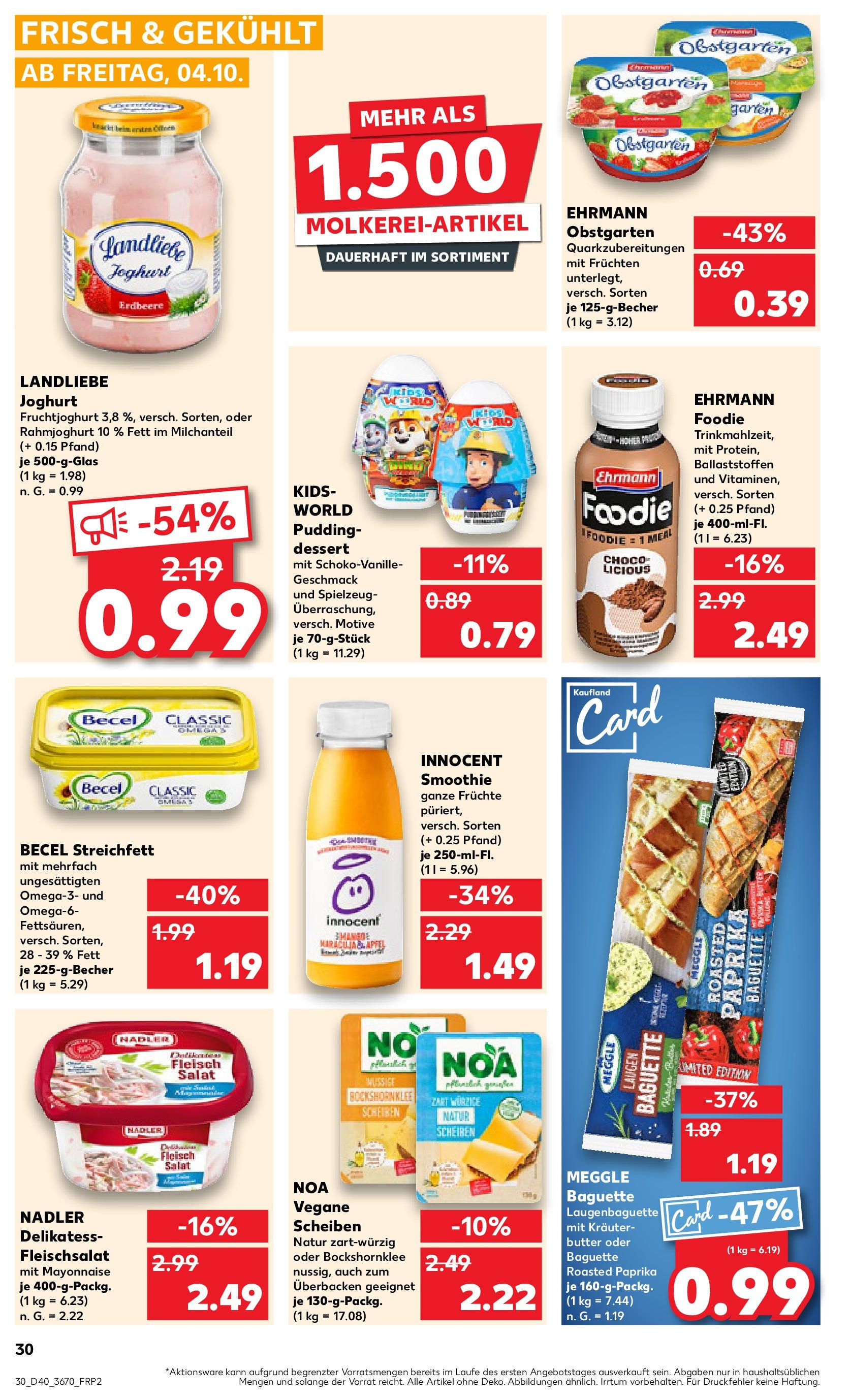 Kaufland - Speyer (ab 04.10.2024) » Angebote Online zum Blättern | Seite: 30 | Produkte: Joghurt, Fruchtjoghurt, Mayonnaise, Fleisch