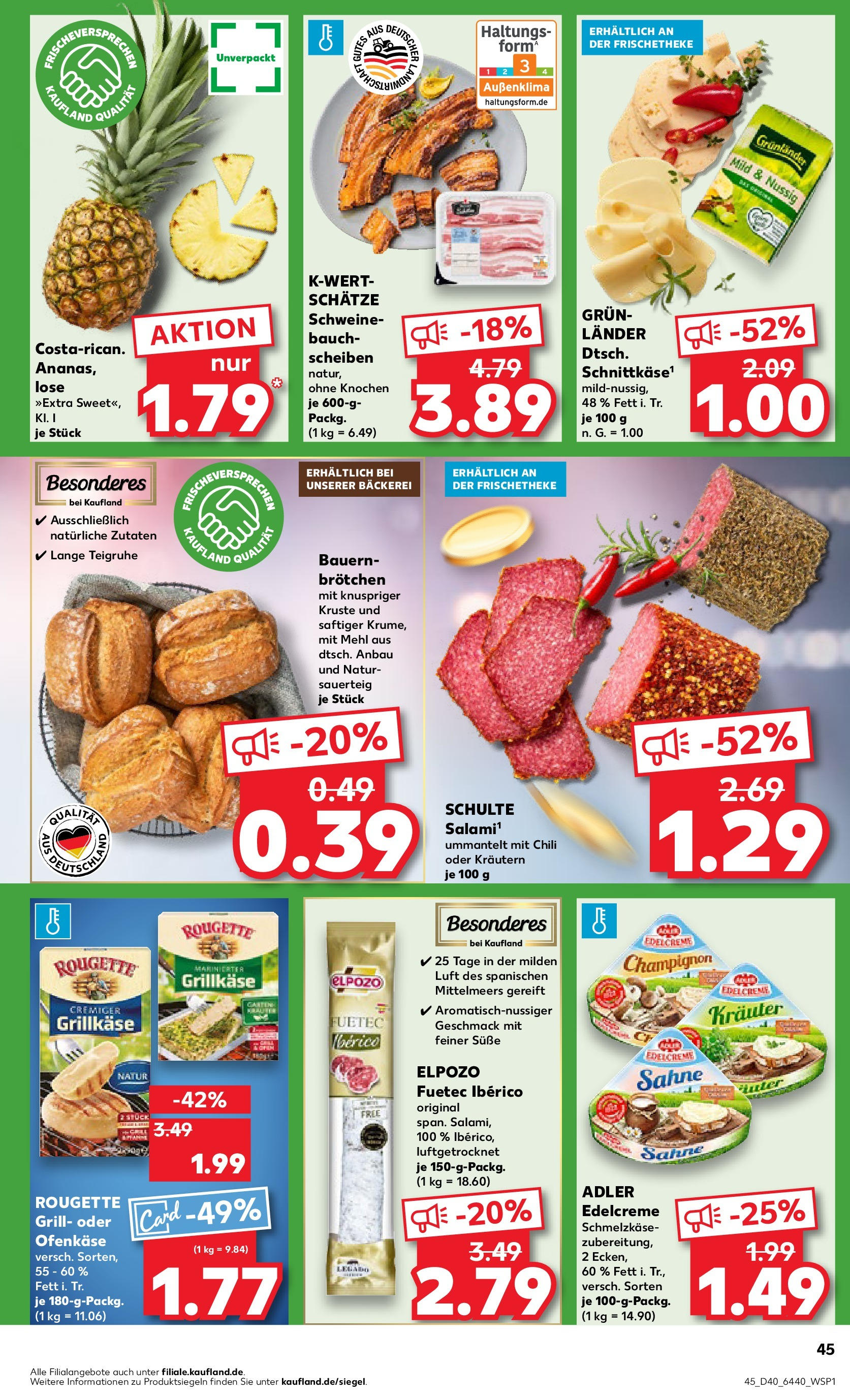 Kaufland - Speyer (ab 04.10.2024) » Angebote Online zum Blättern | Seite: 45 | Produkte: Grill, Bäckerei, Grunlander, Chili