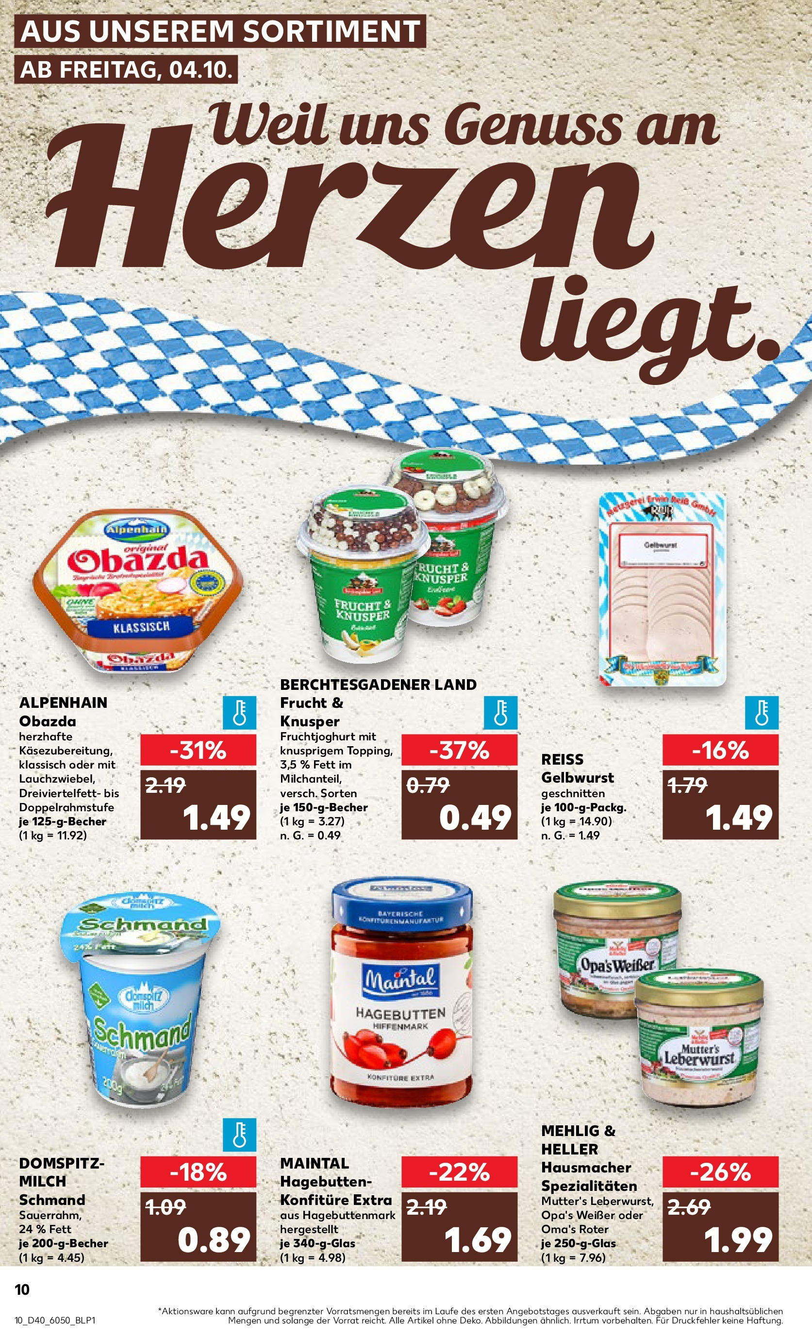 Kaufland - München (ab 04.10.2024) » Angebote Online zum Blättern | Seite: 10 | Produkte: Milch, Fruchtjoghurt