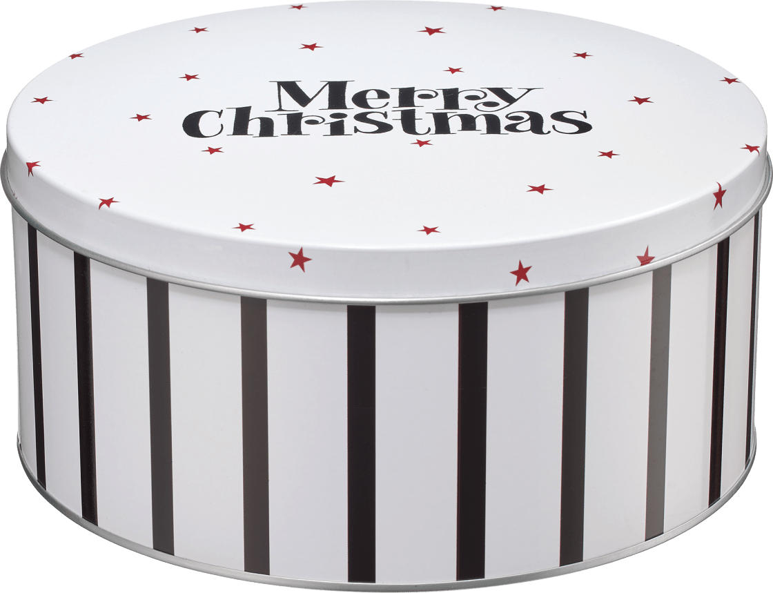 BOLTZE Metallkeksdose "Merry Christmas", rund