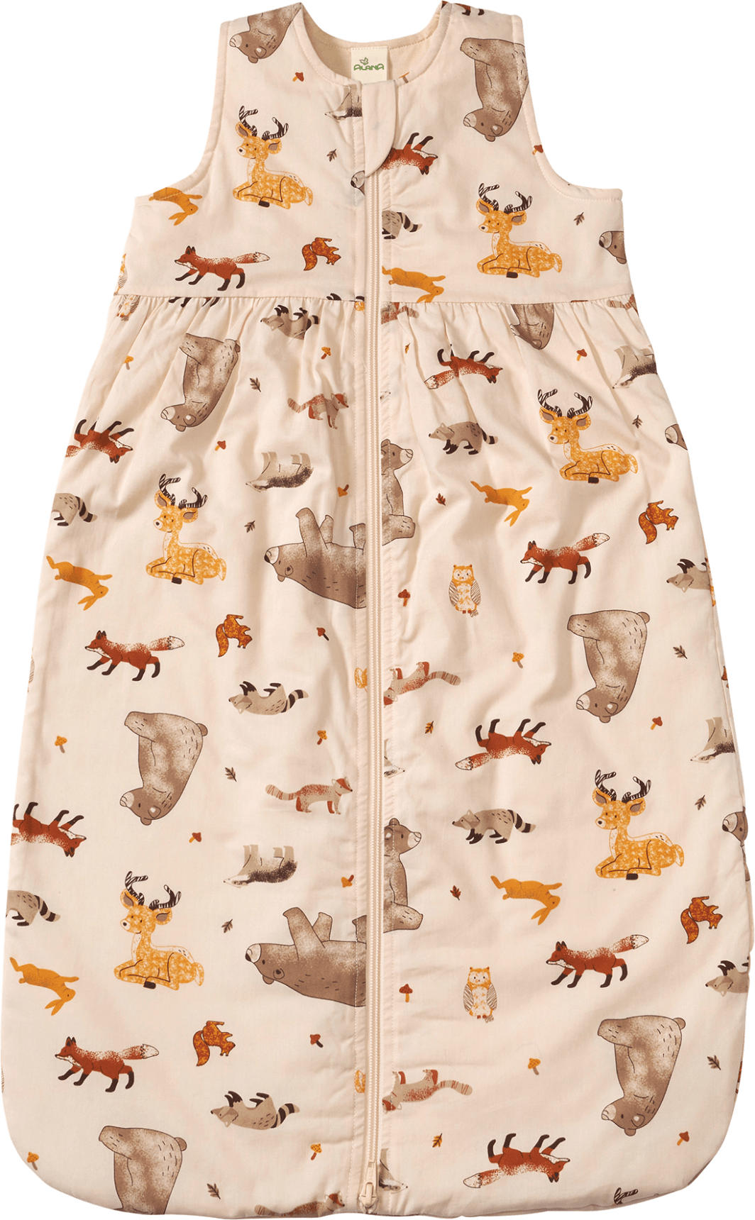 ALANA Schlafsack 2 TOG mit Waldtier-Muster, braun, 80 cm