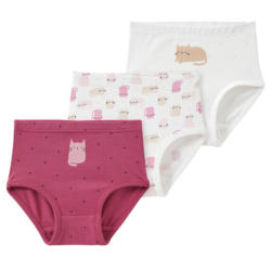 3 Baby Slips mit Katzen-Motiv