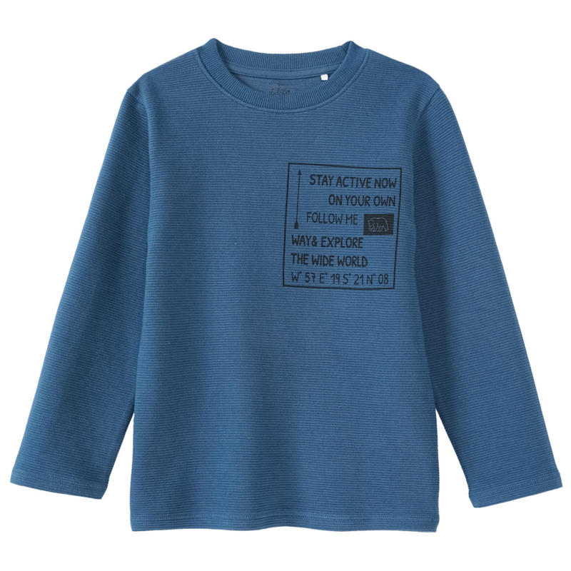 Jungen Langarmshirt mit Rippstruktur (Nur online)