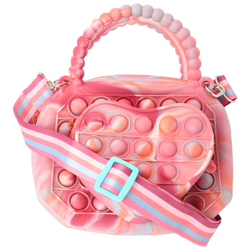 Pop it-Tasche mit Herz-Applikation